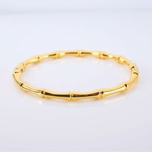 Bamboo Bangle 18K Gold Plated Bracelet